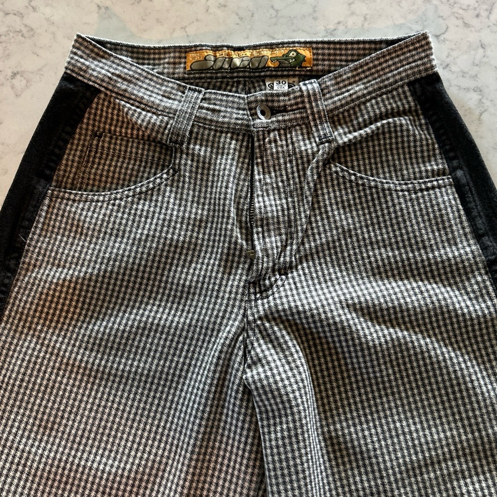 Vintage 90s JNCO Gator Jeans Plaid